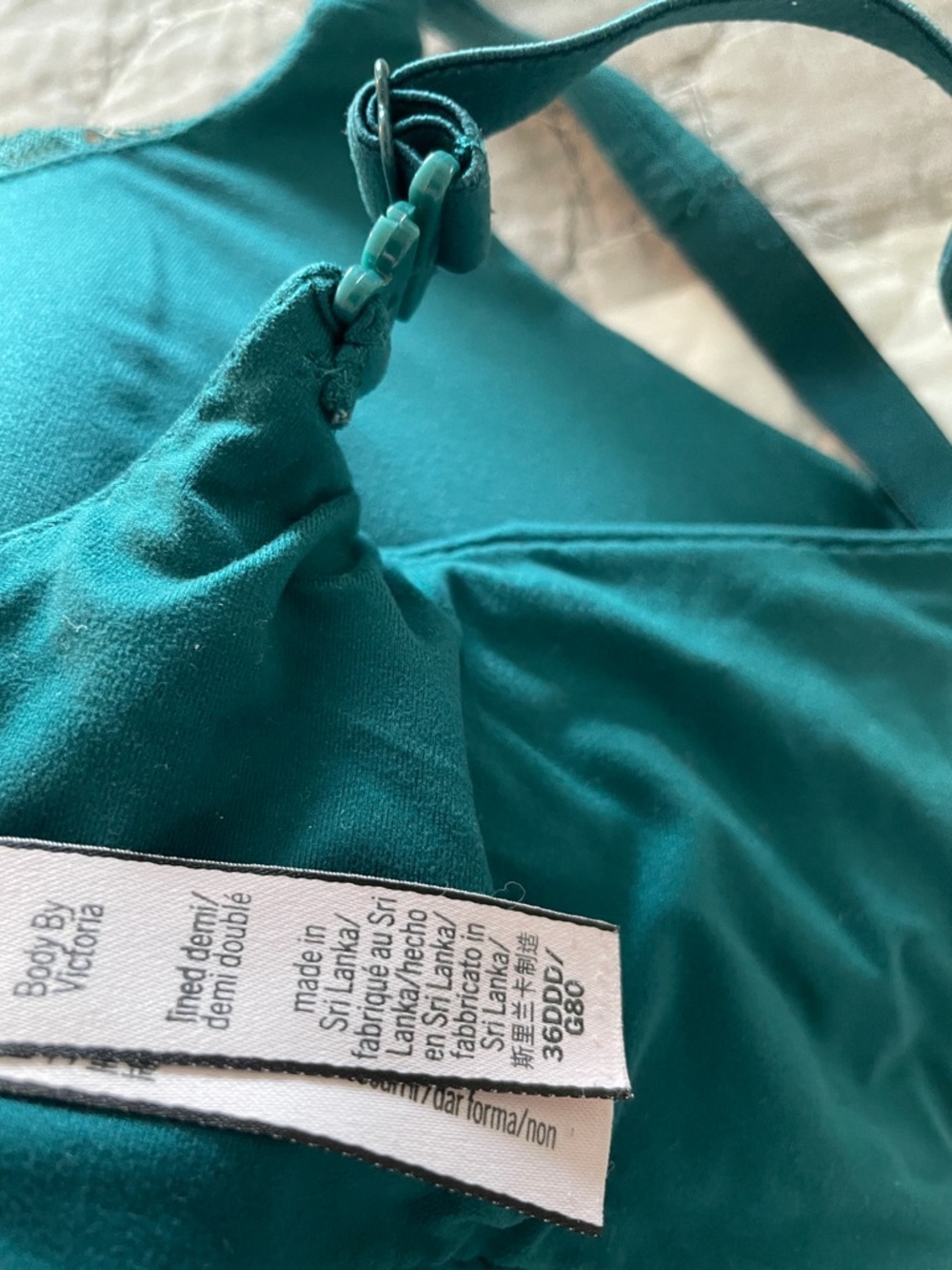 Victoria's Secret Teal Lace-Trim Bra